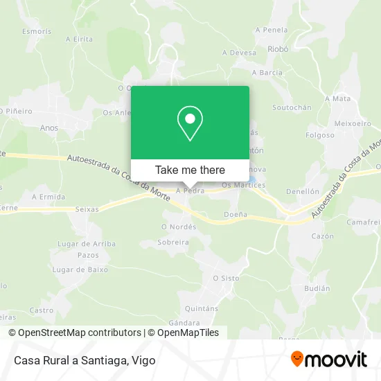 Casa Rural a Santiaga map