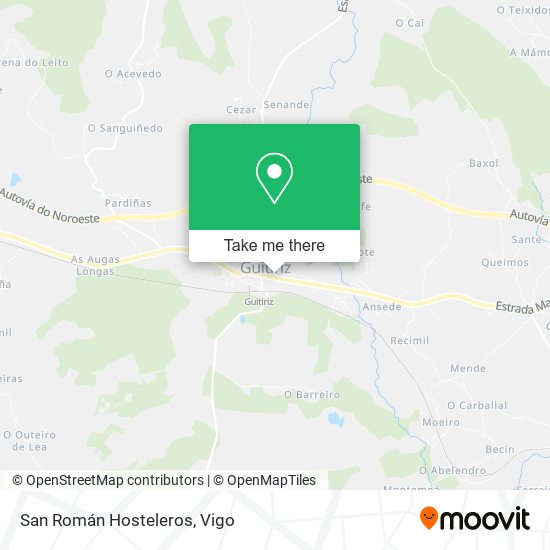 San Román Hosteleros map