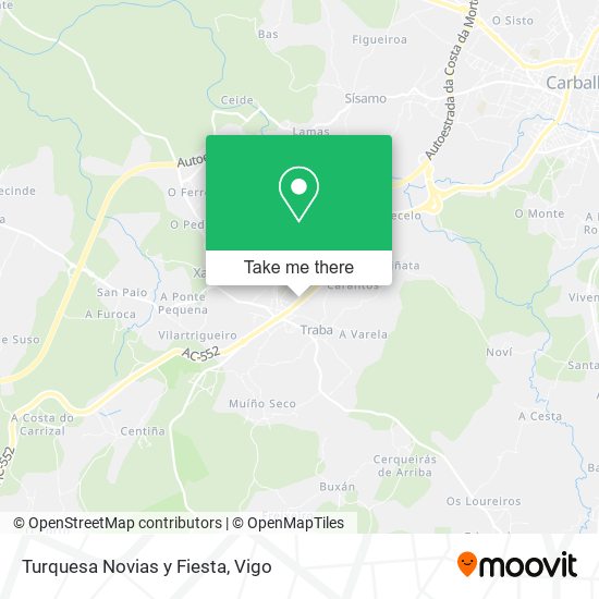 Turquesa Novias y Fiesta map