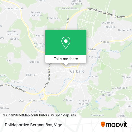 Polideportivo Bergantiños map