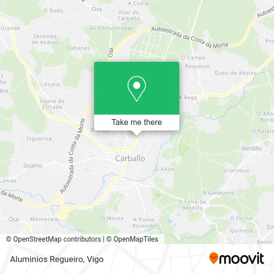Aluminios Regueiro map