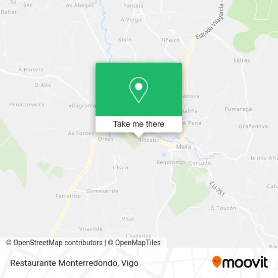 Restaurante Monterredondo map
