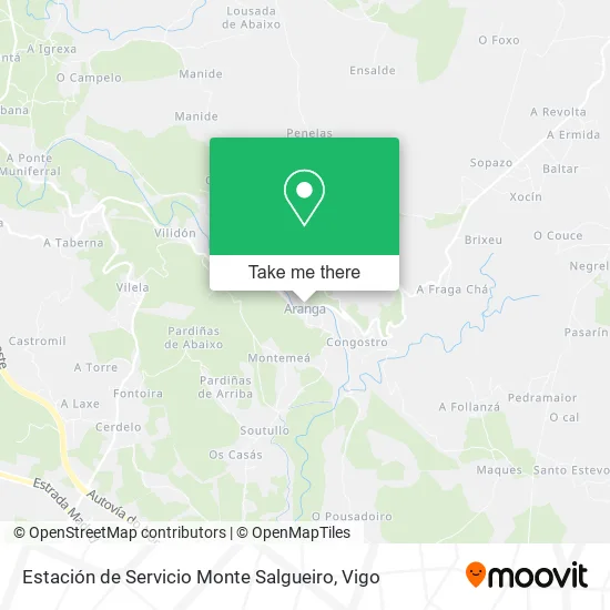 mapa Estación de Servicio Monte Salgueiro