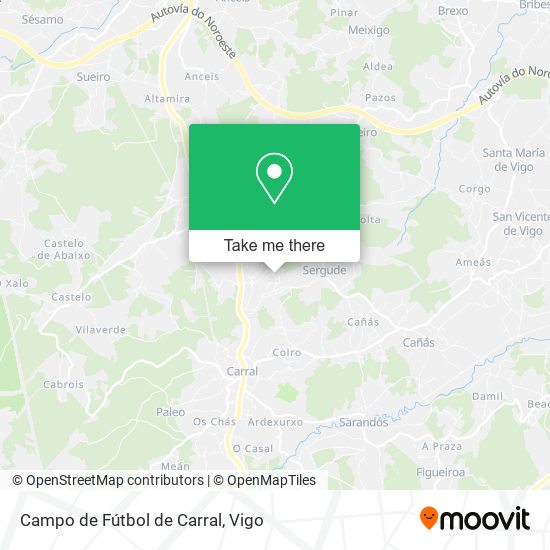 Campo de Fútbol de Carral map