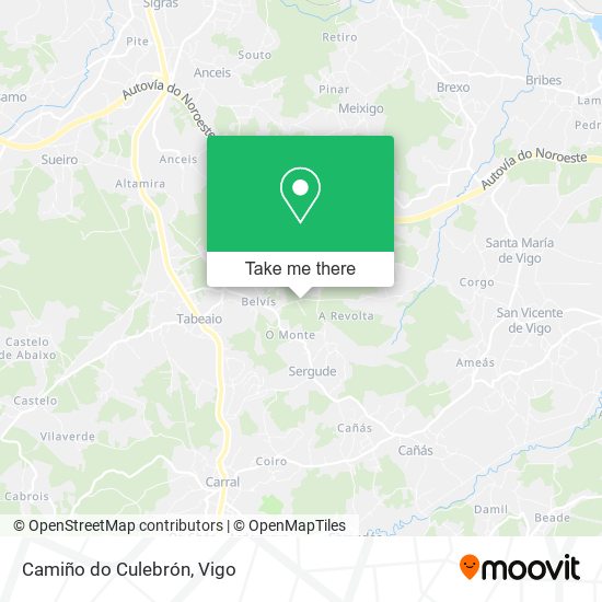 Camiño do Culebrón map
