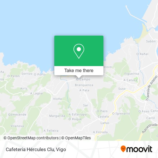 Cafeteria Hércules Clu map