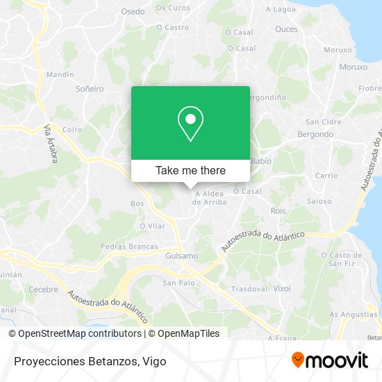 Proyecciones Betanzos map