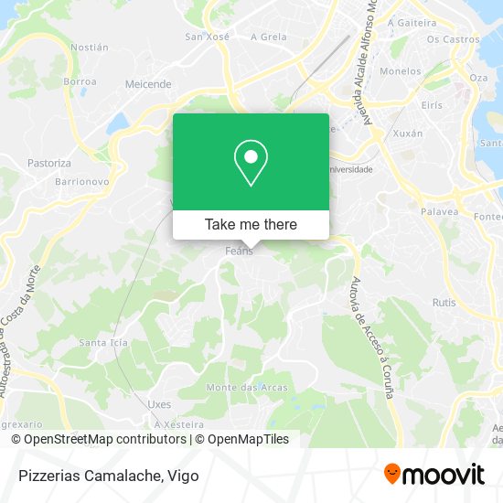 mapa Pizzerias Camalache