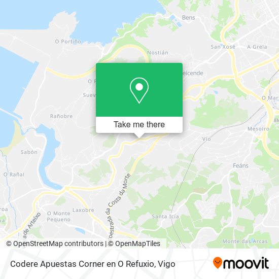 Codere Apuestas Corner en O Refuxio map