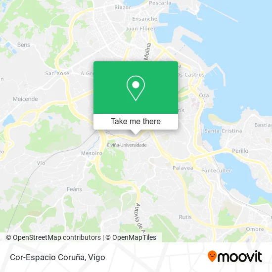 Cor-Espacio Coruña map