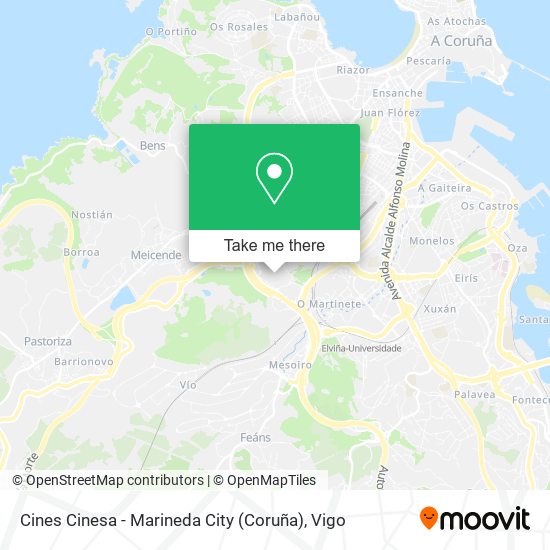 Cines Cinesa - Marineda City (Coruña) map