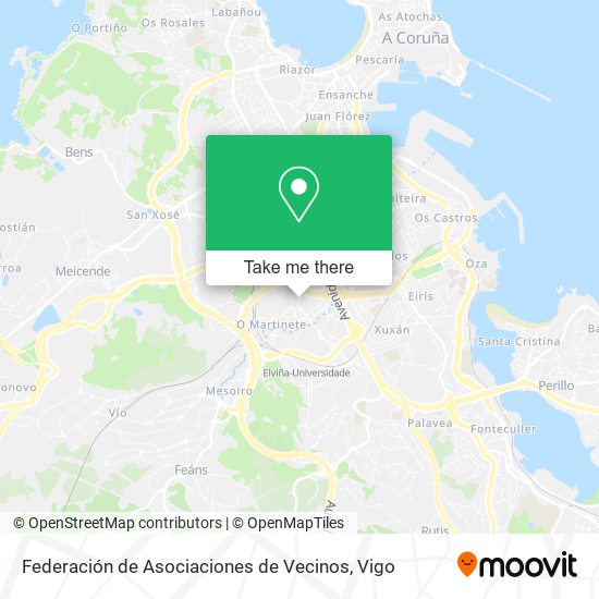 mapa Federación de Asociaciones de Vecinos