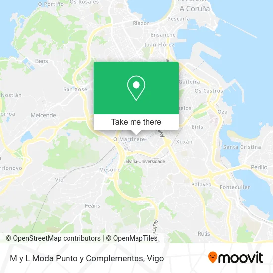 M y L Moda Punto y Complementos map