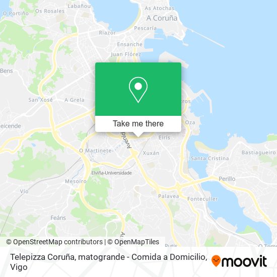 mapa Telepizza Coruña, matogrande - Comida a Domicilio