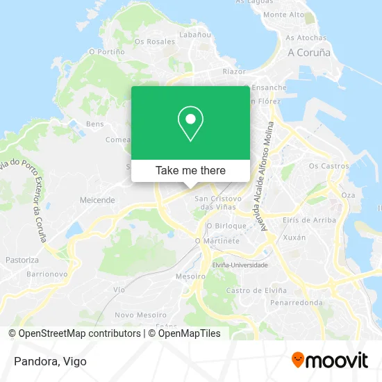 Pandora map