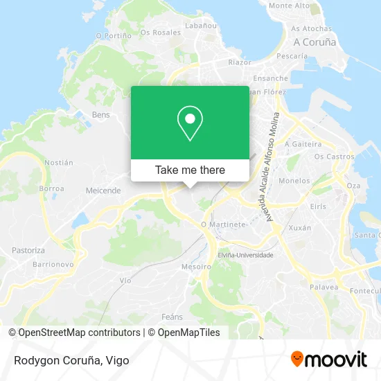 Rodygon Coruña map