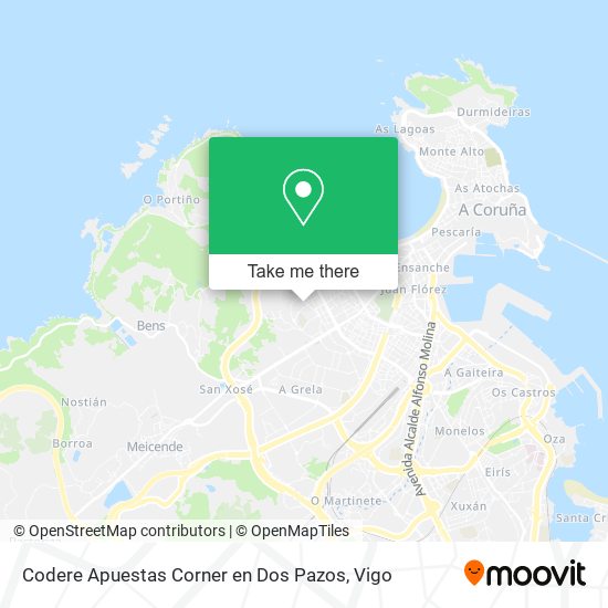 Codere Apuestas Corner en Dos Pazos map