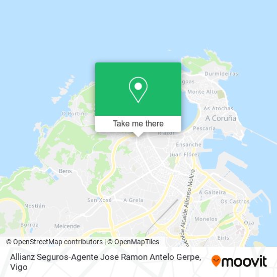 Allianz Seguros-Agente Jose Ramon Antelo Gerpe map