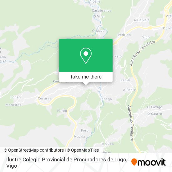 Ilustre Colegio Provincial de Procuradores de Lugo map