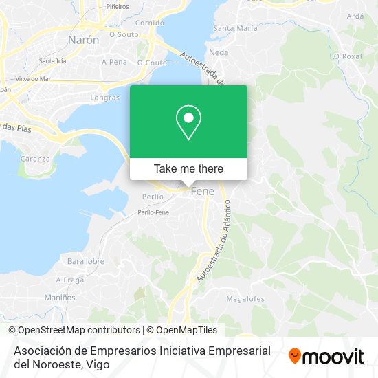 mapa Asociación de Empresarios Iniciativa Empresarial del Noroeste