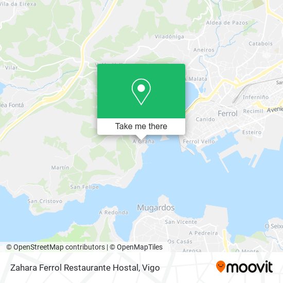 Zahara Ferrol Restaurante Hostal map