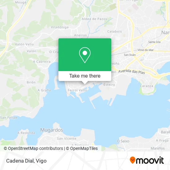 Cadena Dial map