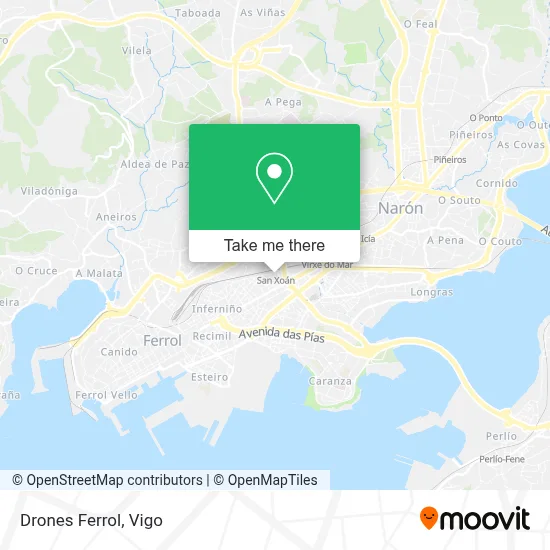 Drones Ferrol map