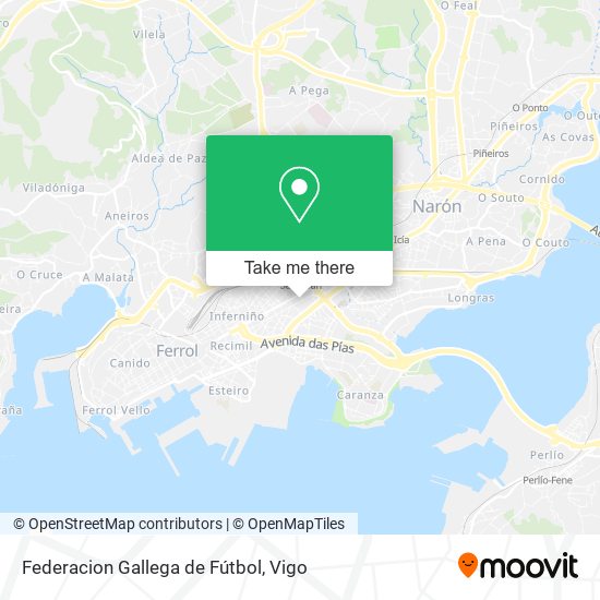 Federacion Gallega de Fútbol map