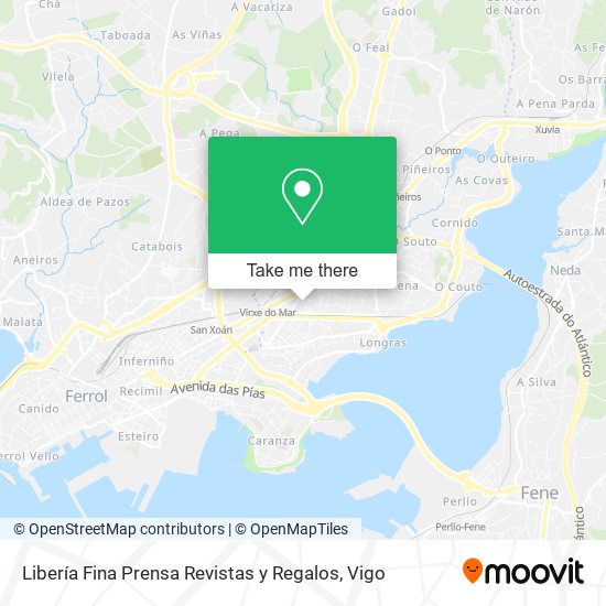 Libería Fina Prensa Revistas y Regalos map