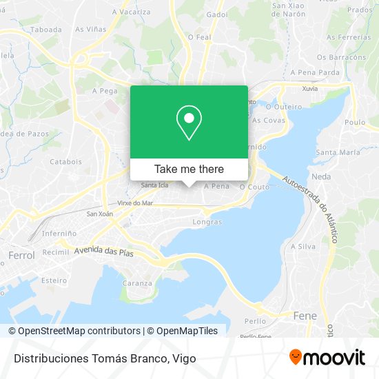 Distribuciones Tomás Branco map