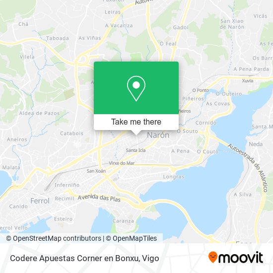 Codere Apuestas Corner en Bonxu map