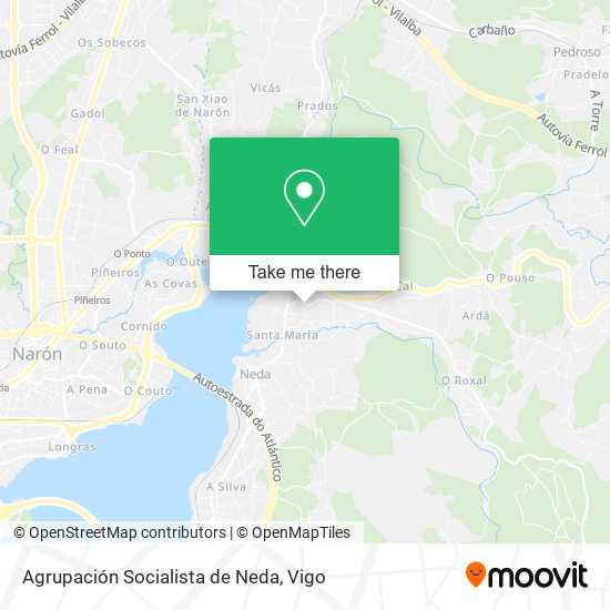 Agrupación Socialista de Neda map