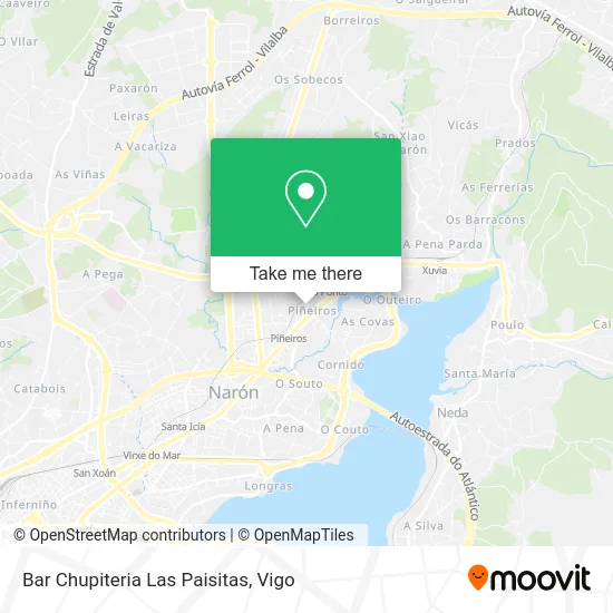 Bar Chupiteria Las Paisitas map