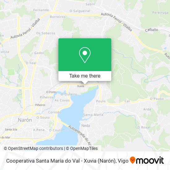 Cooperativa Santa María do Val - Xuvia (Narón) map