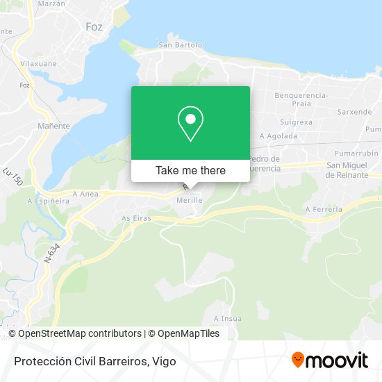 Protección Civil Barreiros map