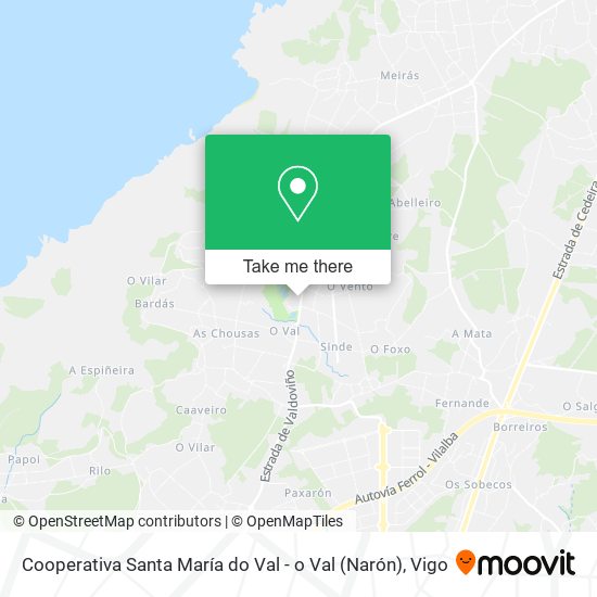 Cooperativa Santa María do Val - o Val (Narón) map