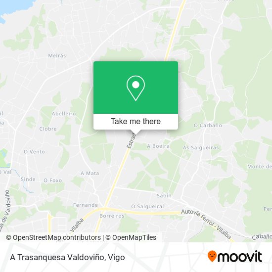 A Trasanquesa Valdoviño map