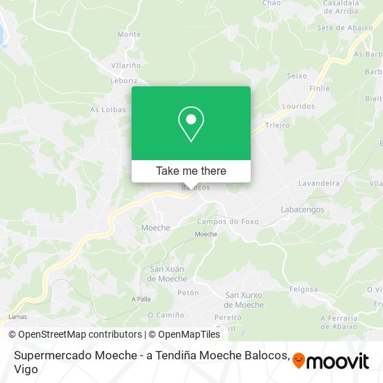 Supermercado Moeche - a Tendiña Moeche Balocos map