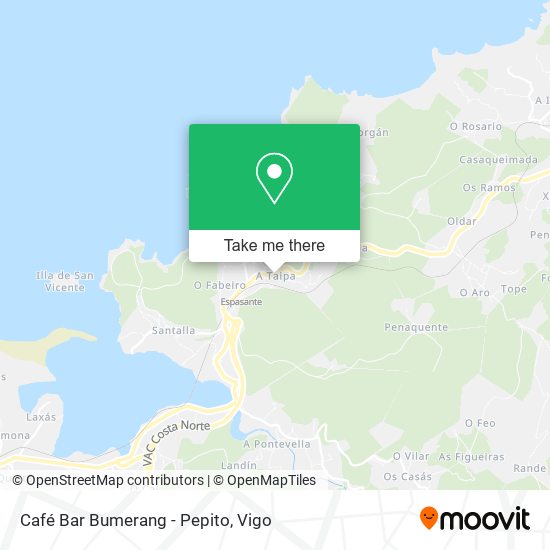 Café Bar Bumerang - Pepito map