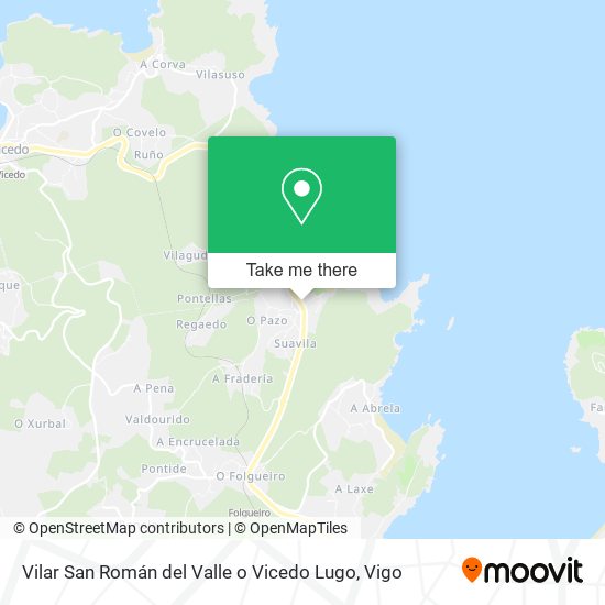 Vilar San Román del Valle o Vicedo Lugo map