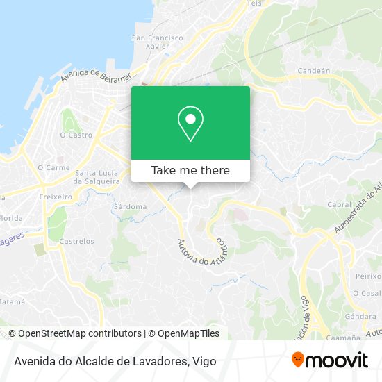 Avenida do Alcalde de Lavadores map