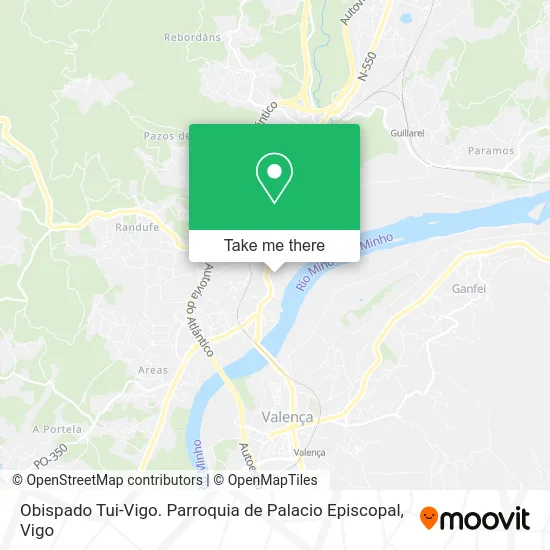 Obispado Tui-Vigo. Parroquia de Palacio Episcopal map