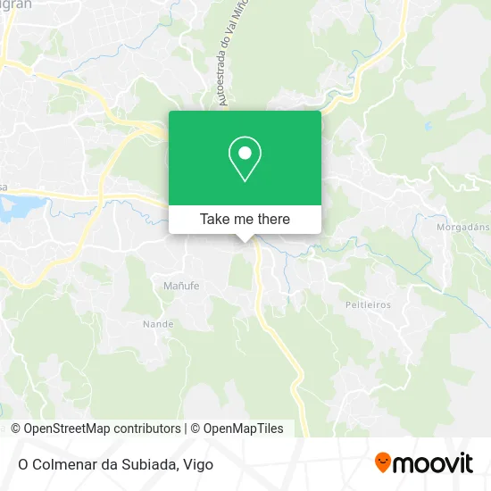 mapa O Colmenar da Subiada