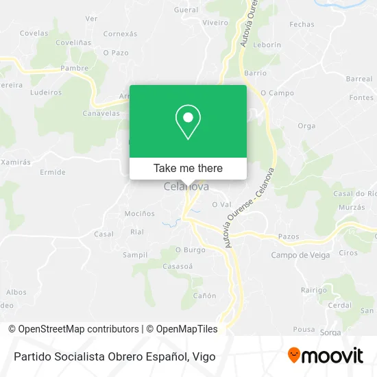 Partido Socialista Obrero Español map
