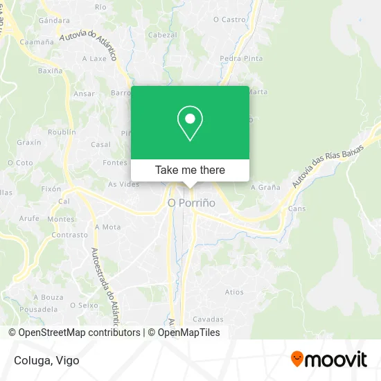 mapa Coluga