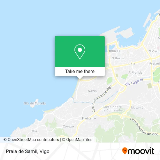 Praia de Samil map