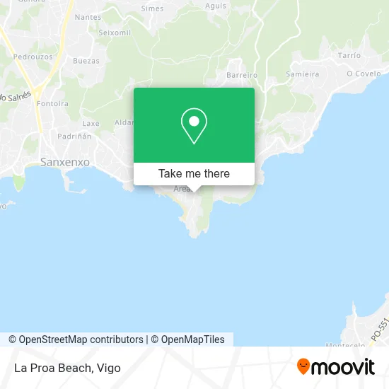 La Proa Beach map