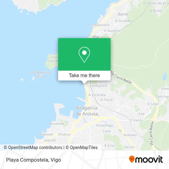Playa Compostela map