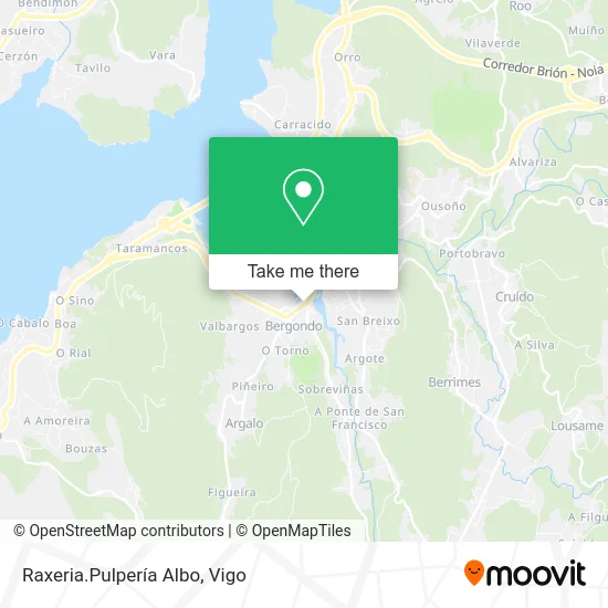 Raxeria.Pulpería Albo map