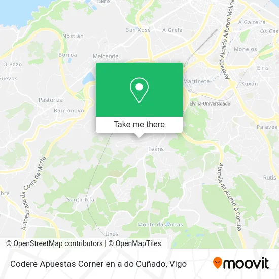 Codere Apuestas Corner en a do Cuñado map